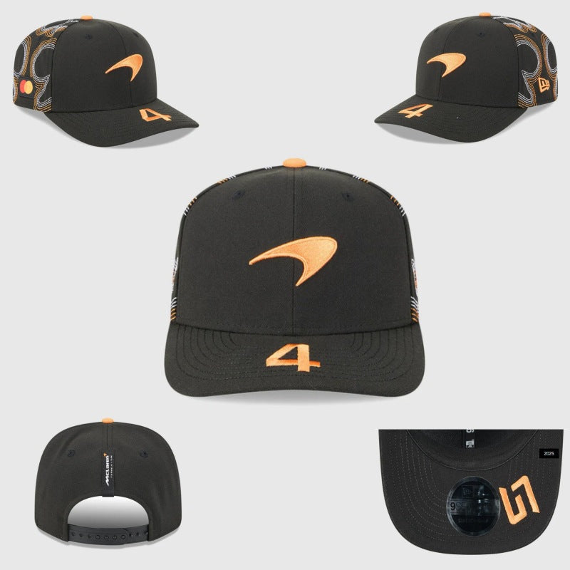 Gorra McLaren F1 Team — Lando Norris #4 · Negra · Modelo 82